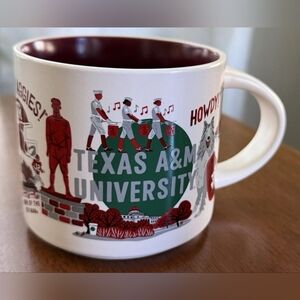 Starbucks Texas A&M Aggies Discovery Campus Collection Mug 12th Man Gig ‘Em 14oz